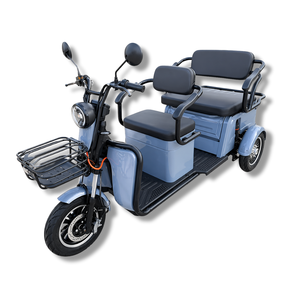 Triciclu Electric Persoane MoveEco 2 locuri P1-00 EEC | Fără Permis | 25 km/h | Gri