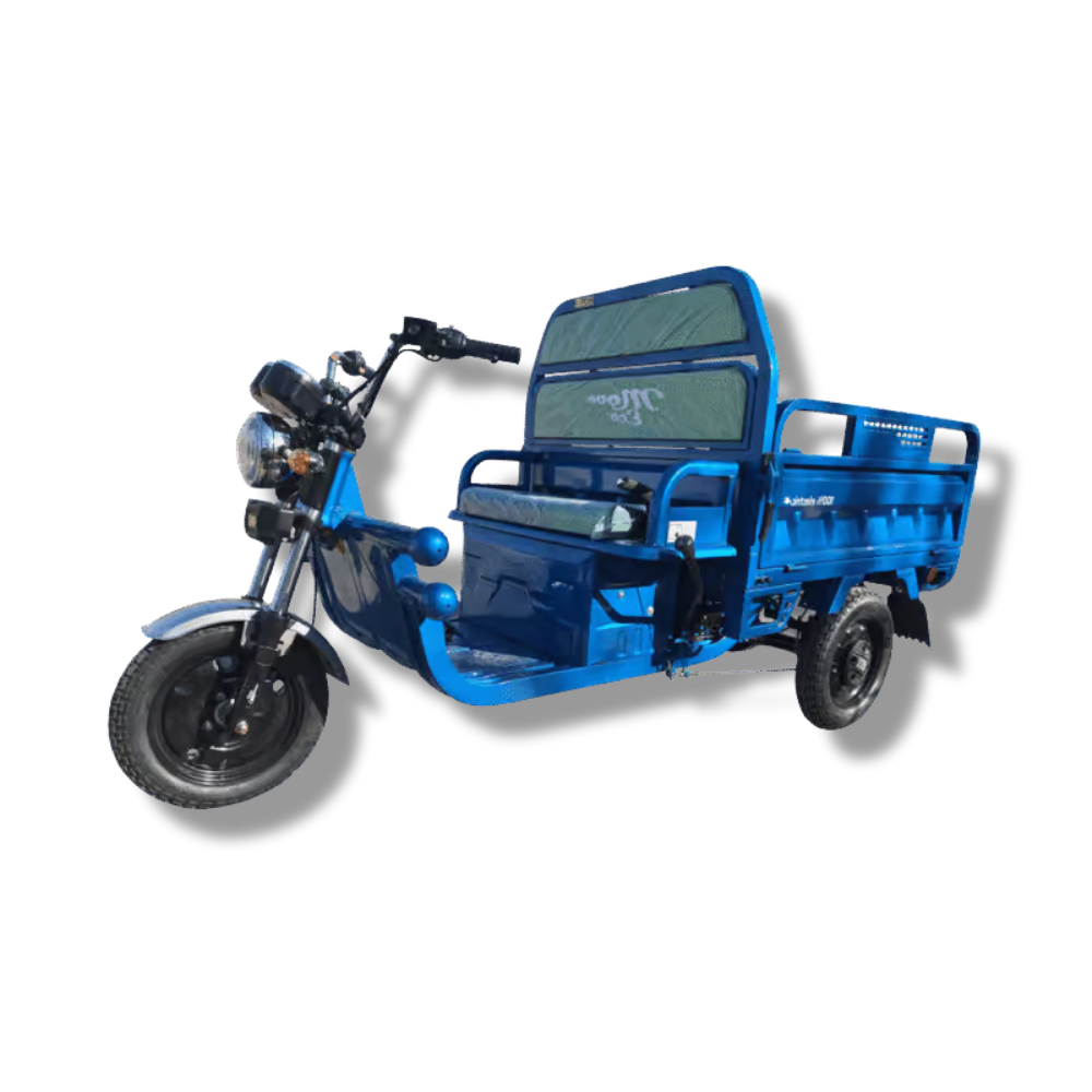 Triciclu Electric MoveEco Cargo 500 | Fără Permis | 60V-20 Ah | 25km/h Albastru