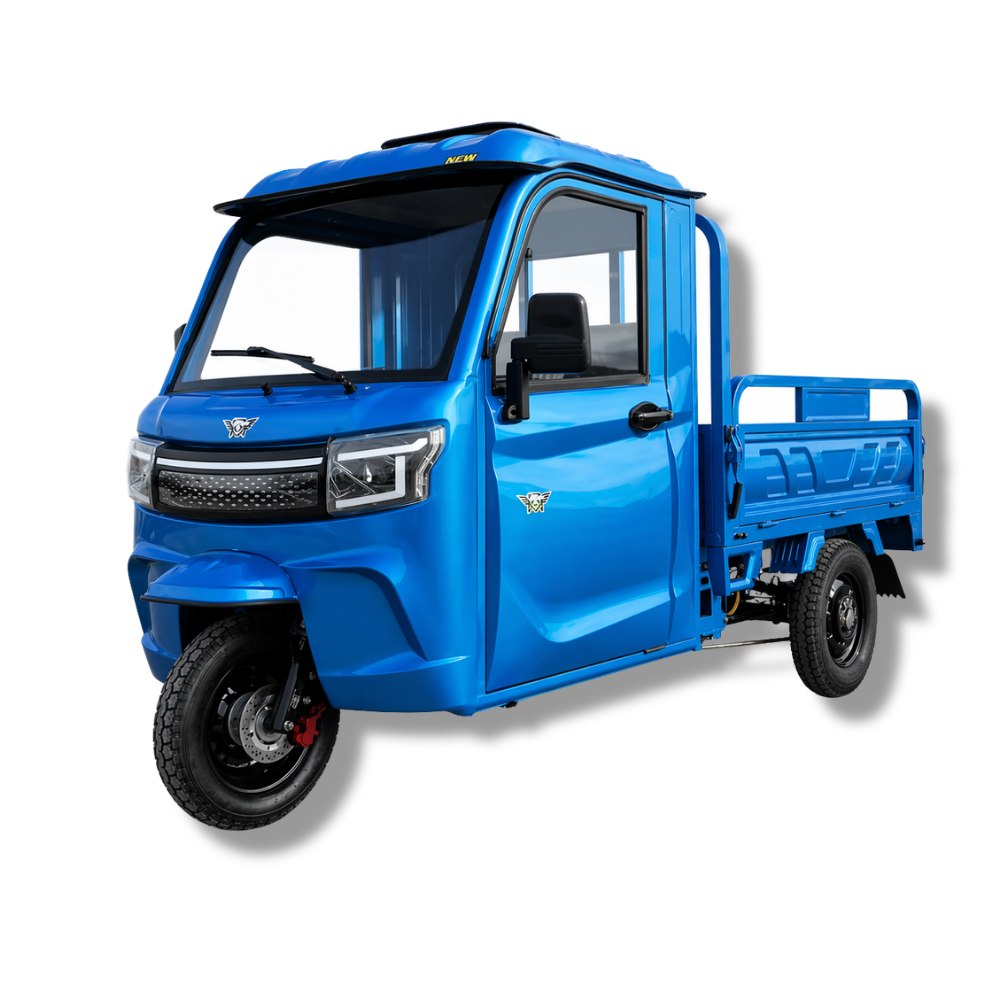 Triciclu Electric MoveEco cu cabina KH01 | 3000W | 72V/45Ah | 45km/h | Albastru