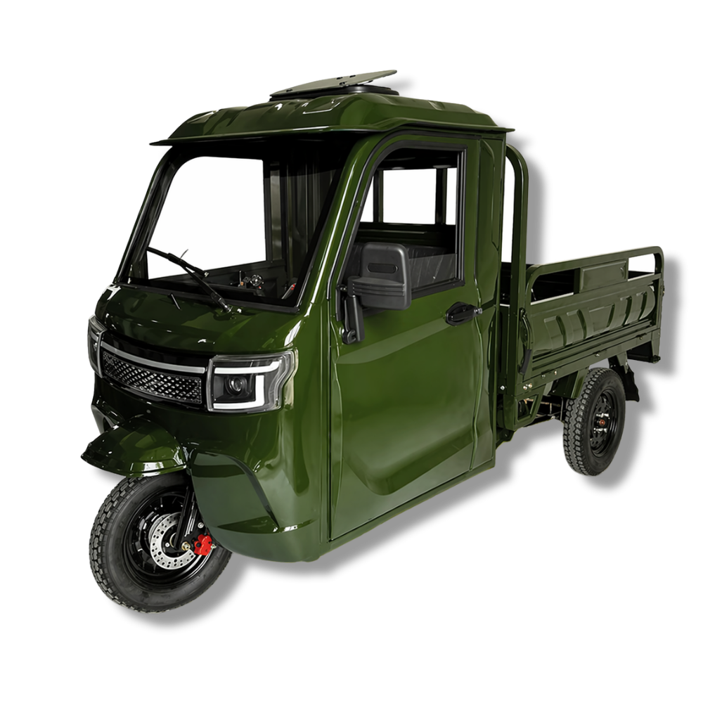 Triciclu Electric MoveEco cu cabina KH01 | 3000W | 72V/45Ah | 45km/h | Verde