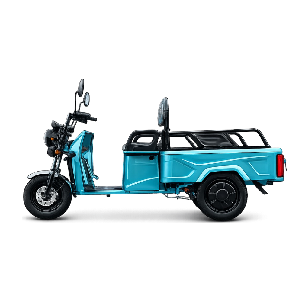 Triciclu Electric Model B03 | 1500W | 60V/20Ah | 25km/H Fără Permis | Albastru